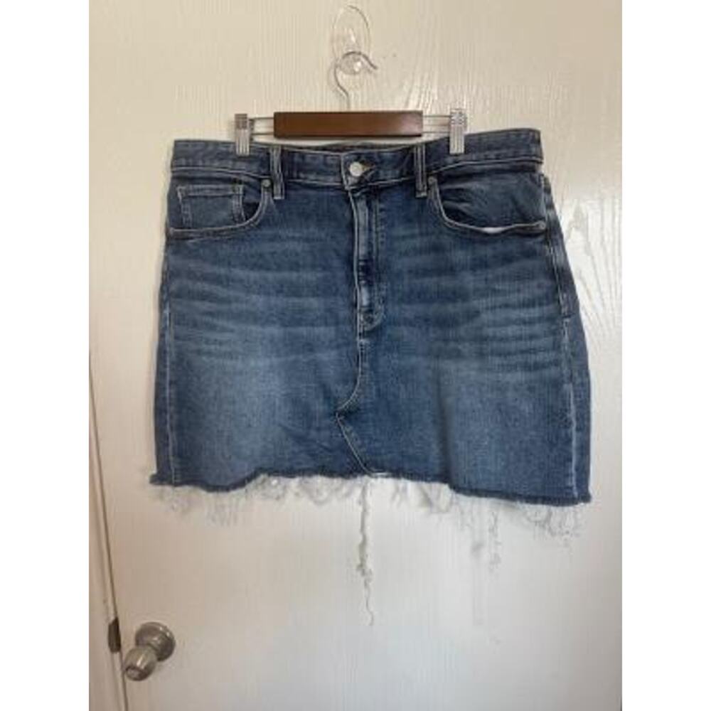 Banana Republic Denim raw hem Skirt-14